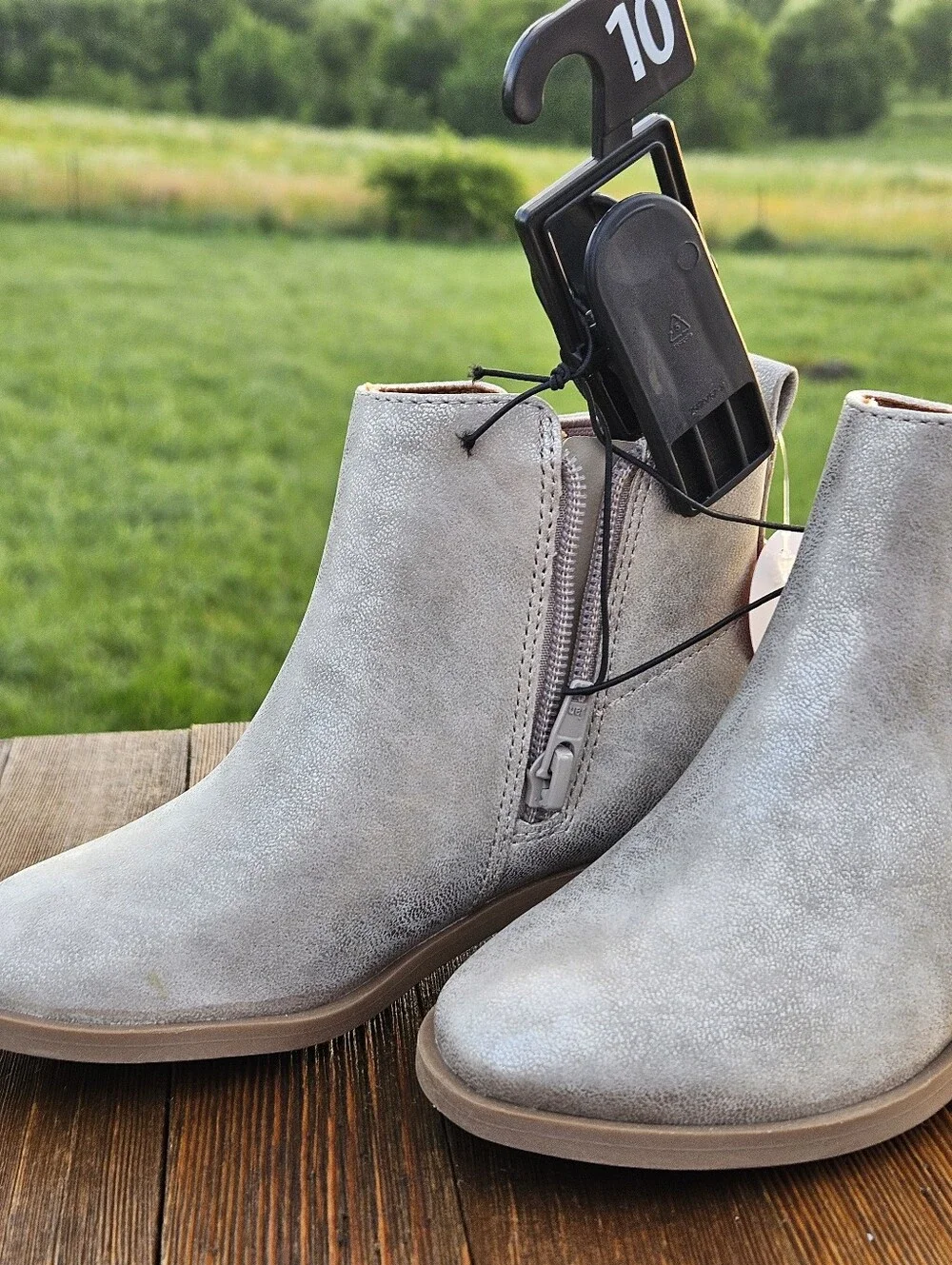 NEW Girls Taupe Ankle Booties Side-Zip Fashion Boots  #boho #western #heels